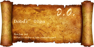 Dobó Olga névjegykártya